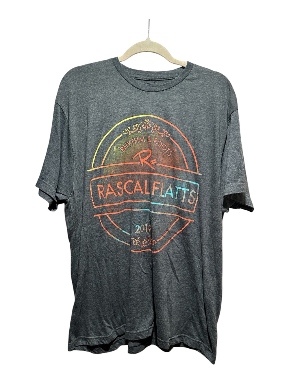 Rascal Flatts Gray Graphic Band T‑Shirt Size XL
